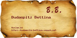 Budaspitz Bettina névjegykártya
